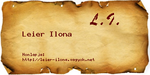 Leier Ilona névjegykártya