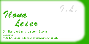 ilona leier business card